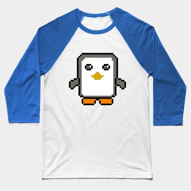 Pixel Zoo Penguin Baseball T-Shirt by Pixel.id